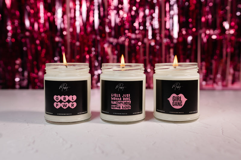 GIRL POWER - BOUGIE DE LA JOURNÉE DE LA FEMME - SUPPORT GIRLS INC.