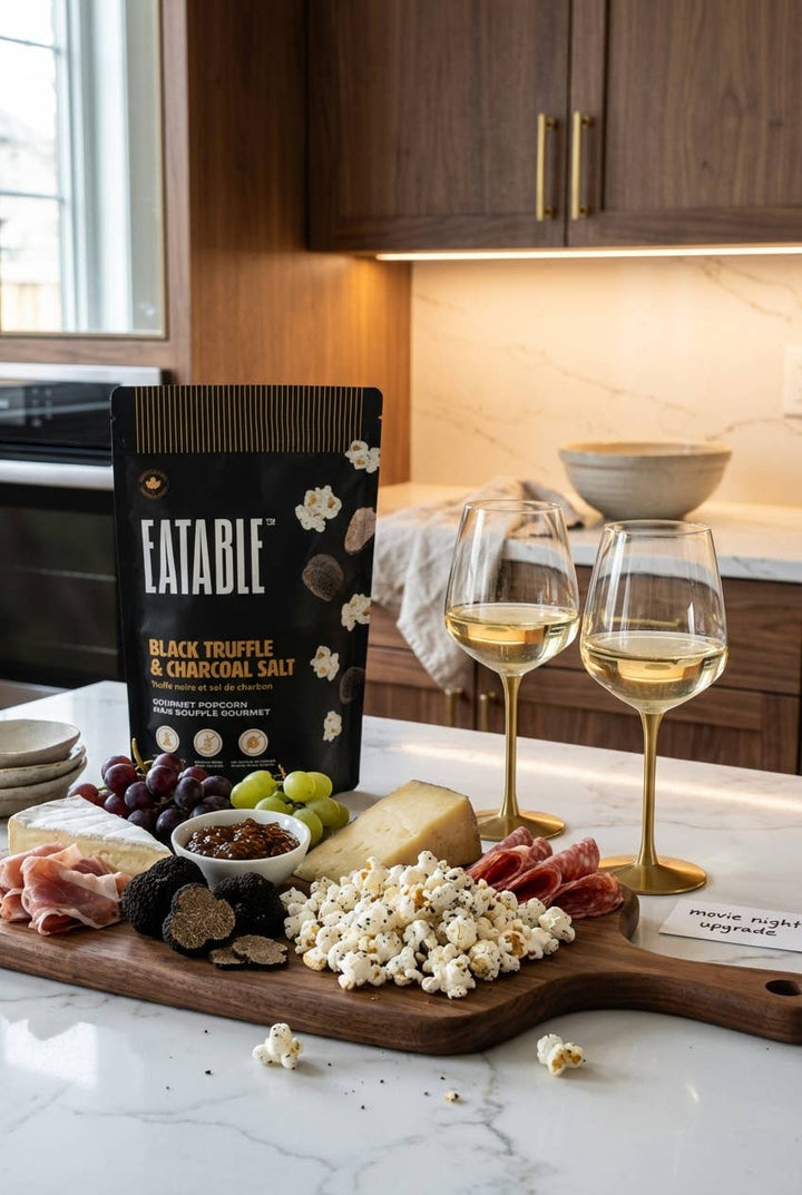 TRUFFLE &amp; CHARCOAL SALT POPCORN