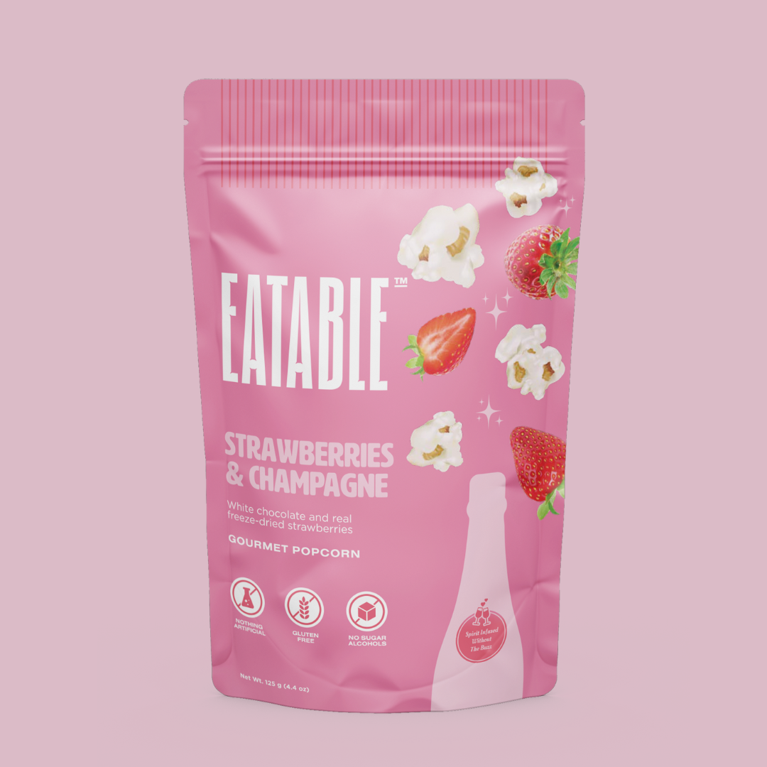 EATABLE POPCORN - STRAWBERRIES &amp; CHAMPAGNE