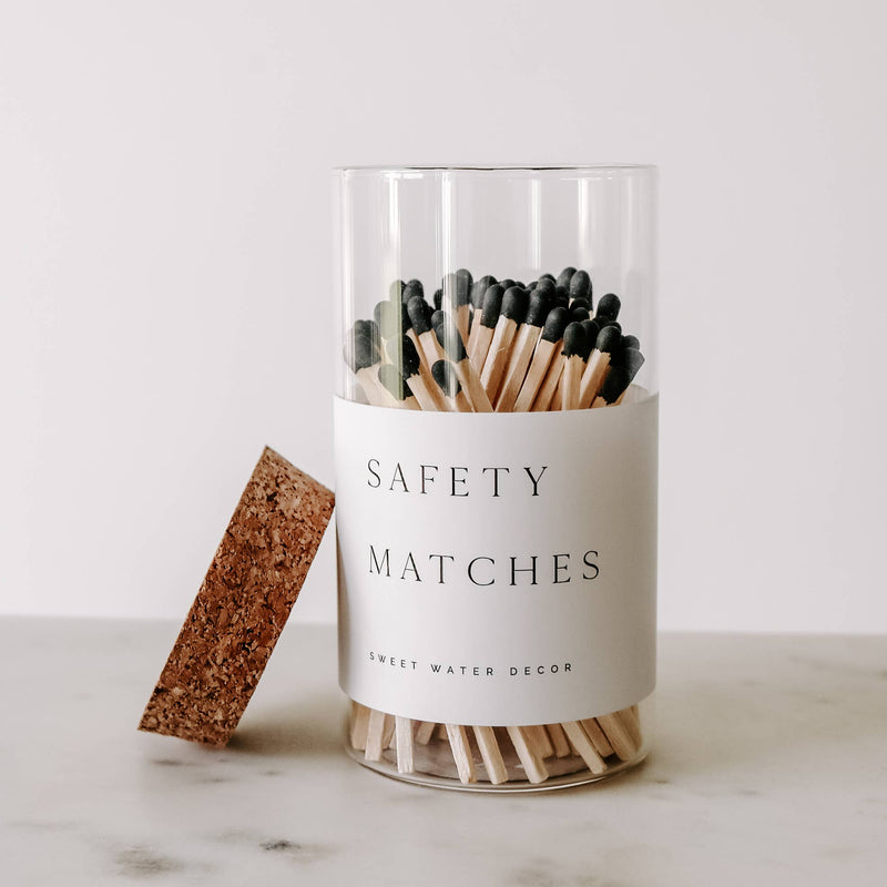 SMALL HEARTH MATCHES - BLACK TIP