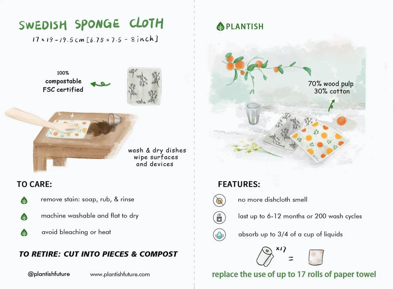 SPONGE CLOTH - PUMPKIN