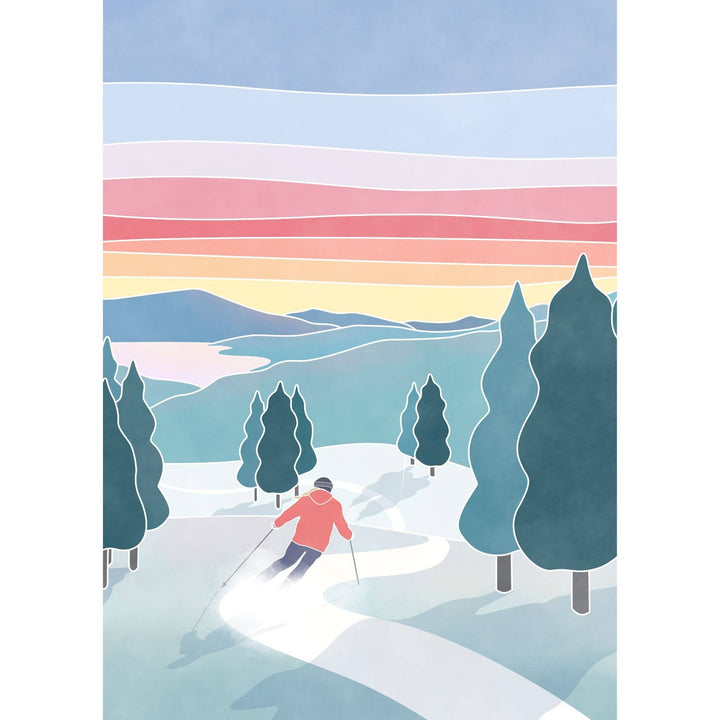 SKI AU COUCHER DE SOLEIL - PUZZLES VILLAGEOIS