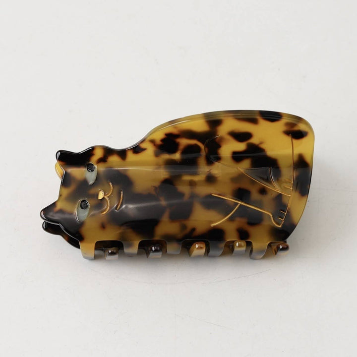 BROWN CAT HAIR CLAW CLIP