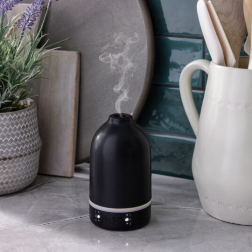 BLACK CERAMIC OIL NEBULIZER DIFFUSER