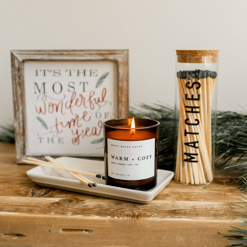 HEARTH MATCHES - BLACK TIP MODERN