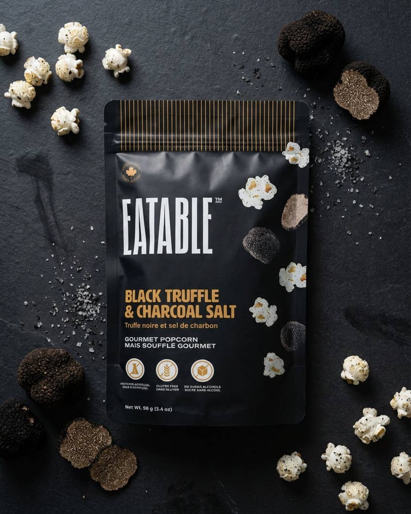 TRUFFLE &amp; CHARCOAL SALT POPCORN