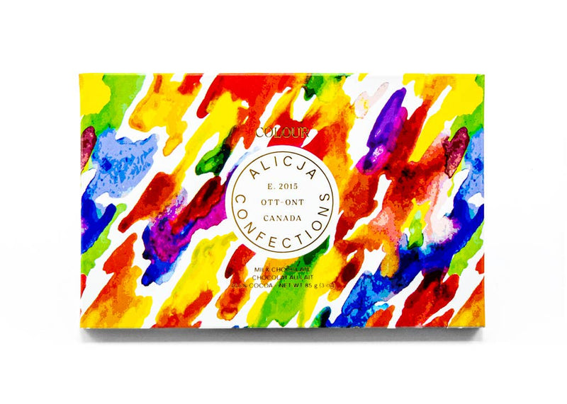 COLOUR MILK CHOCOLATE POSTCARD