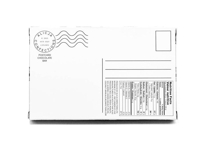 ORGANIC DARK CHOCOLATE POSTCARD