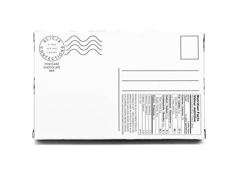 ORGANIC DARK CHOCOLATE POSTCARD