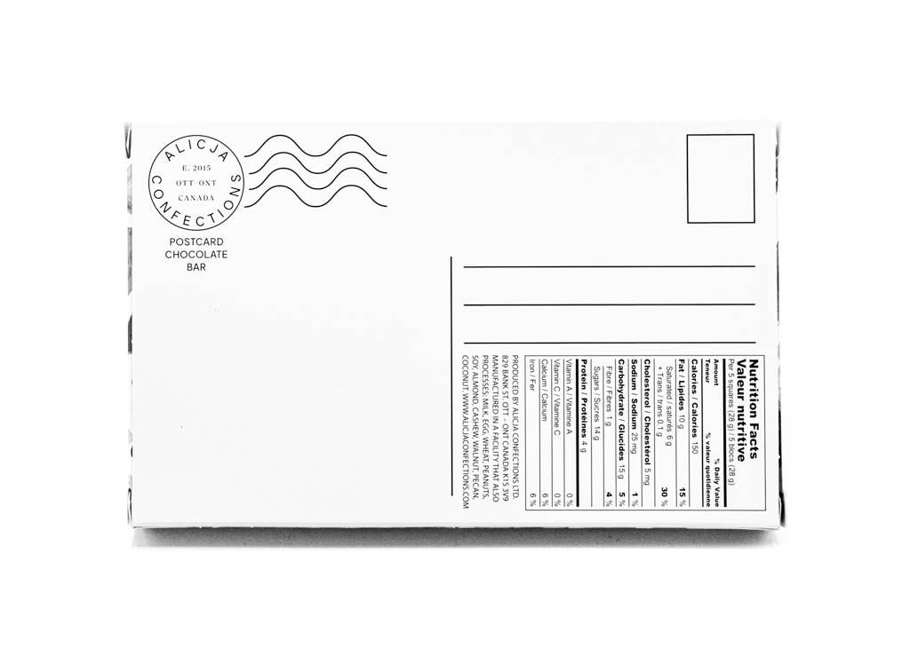 COLOUR MILK CHOCOLATE POSTCARD