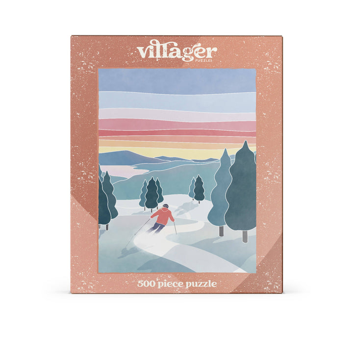 SKI AU COUCHER DE SOLEIL - PUZZLES VILLAGEOIS