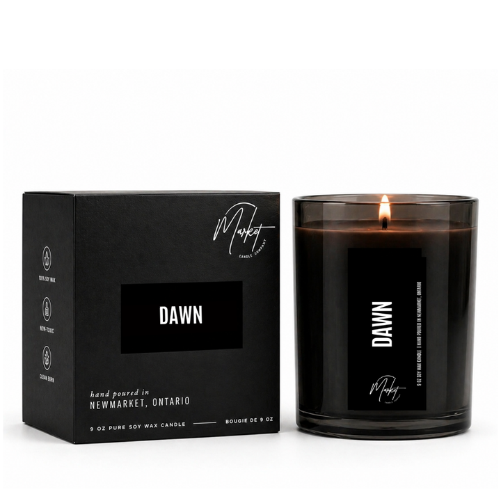 Bougie à la cire de soja Dawn - Récipient de luxe avec boîte