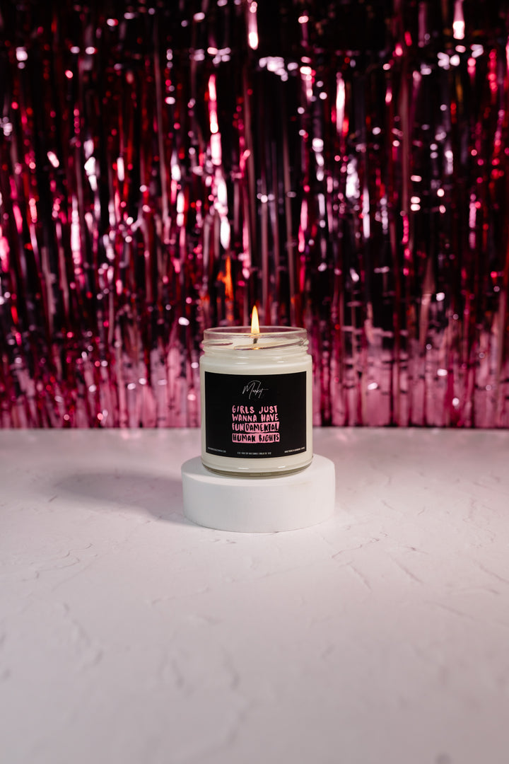 FUNDAMENTAL HUMAN RIGHTS - WOMEN’S DAY CANDLE - SUPPORT GIRLS INC.