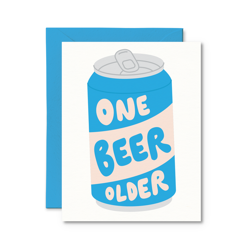 ONE BEER OLD BIRTHDAY CARD