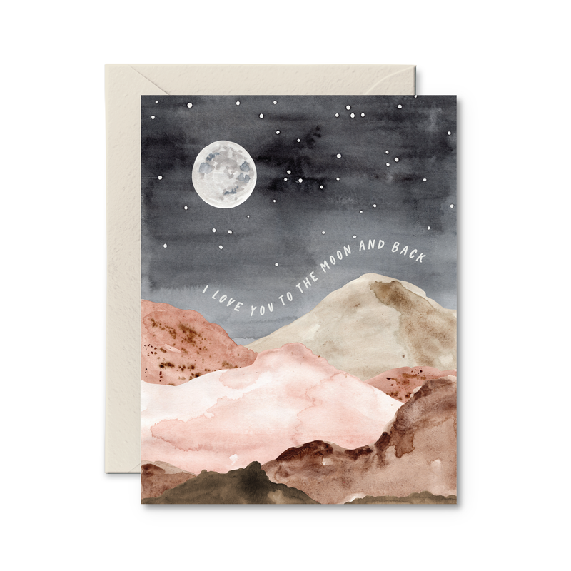 I LOVE YOU TO THE MOON AND BACK CARD