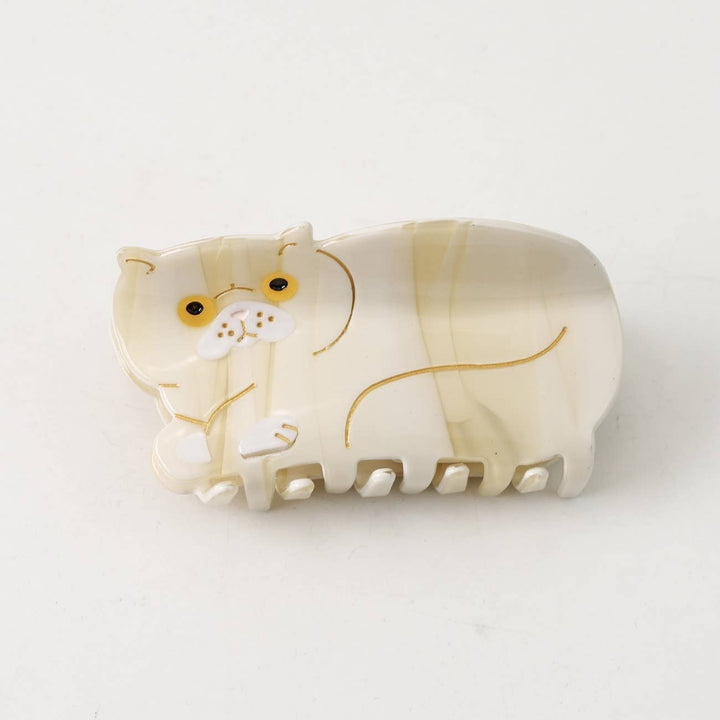 BROWN CAT HAIR CLAW CLIP