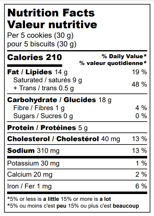 Parmesan & Rosemary Shortbread: 90g