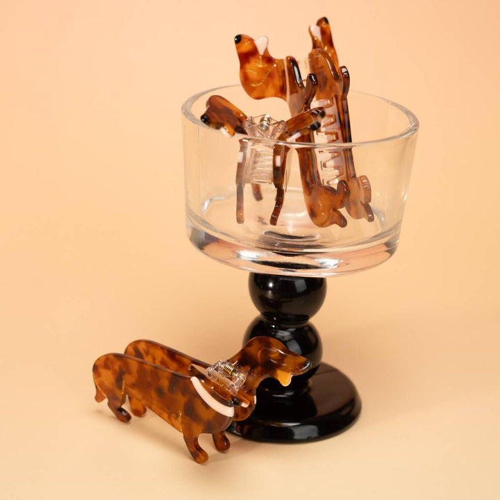 DACHSHUND HAIR CLAW CLIP