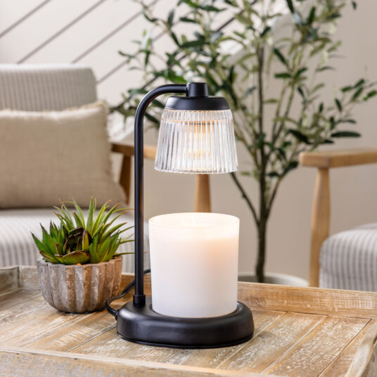 LAMPE À BOUGIE - CANNELÉE 