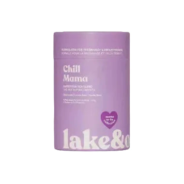 A lavender purple cylindrical tin of Lake &amp; Co &