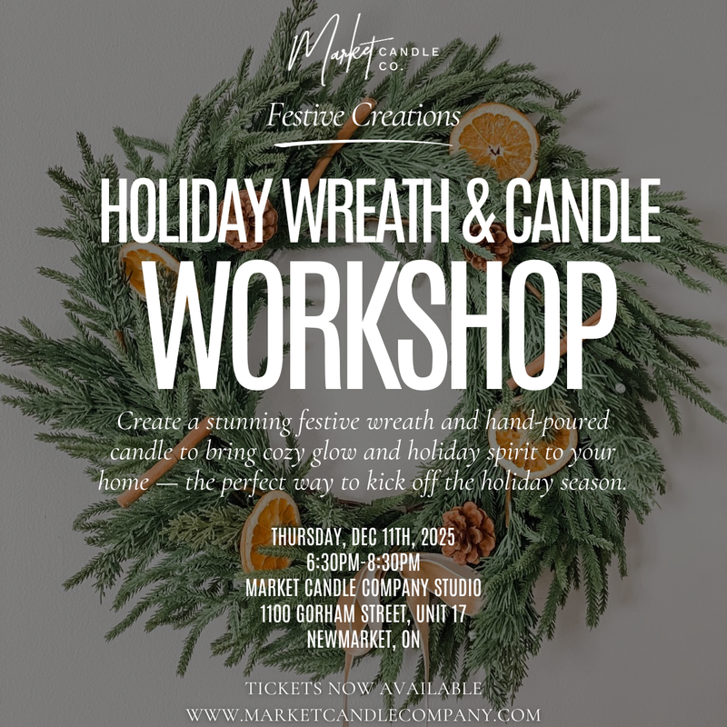 DECEMBER 11, 2025 -  HOLIDAY WREATH (SWEET STEMS FLORAL) & CANDLE