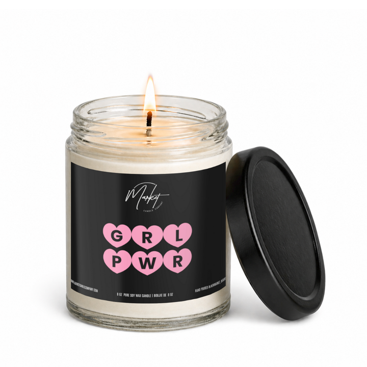 GIRL POWER - BOUGIE DE LA JOURNÉE DE LA FEMME - SUPPORT GIRLS INC.