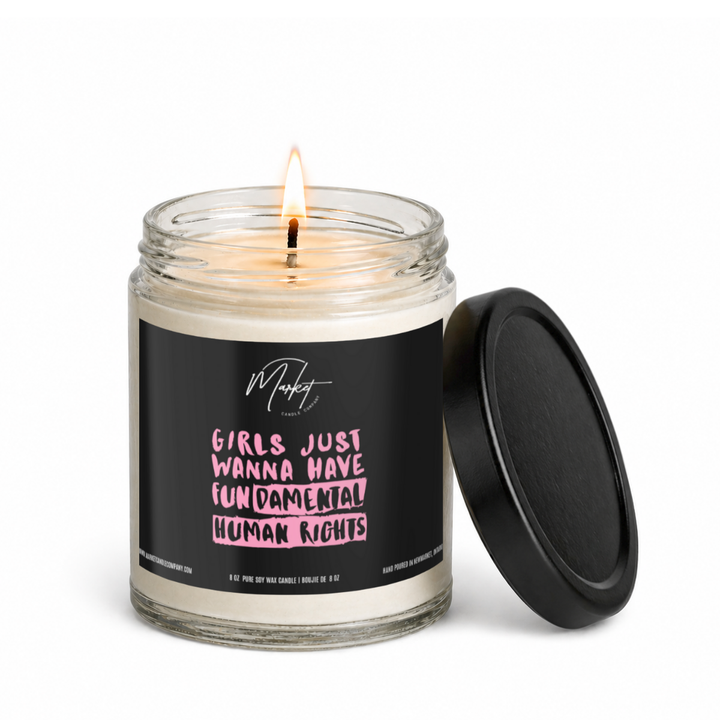 FUNDAMENTAL HUMAN RIGHTS - WOMEN’S DAY CANDLE - SUPPORT GIRLS INC.