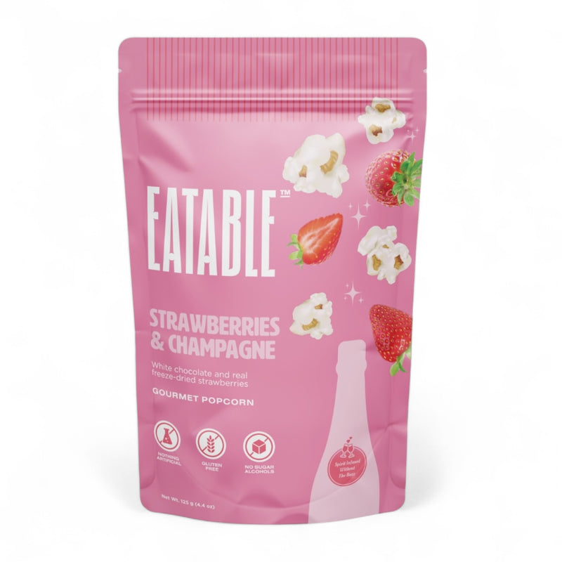 EATABLE POPCORN - STRAWBERRIES & CHAMPAGNE