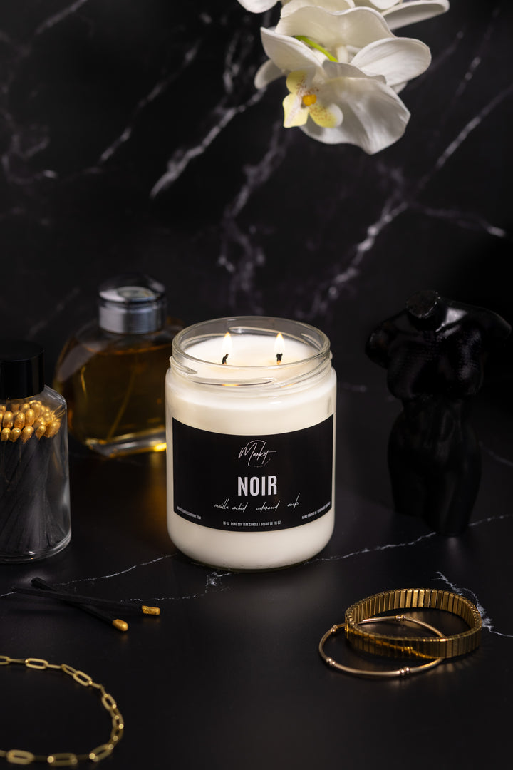 BOUGIE À LA CIRE DE SOJA NOIRE