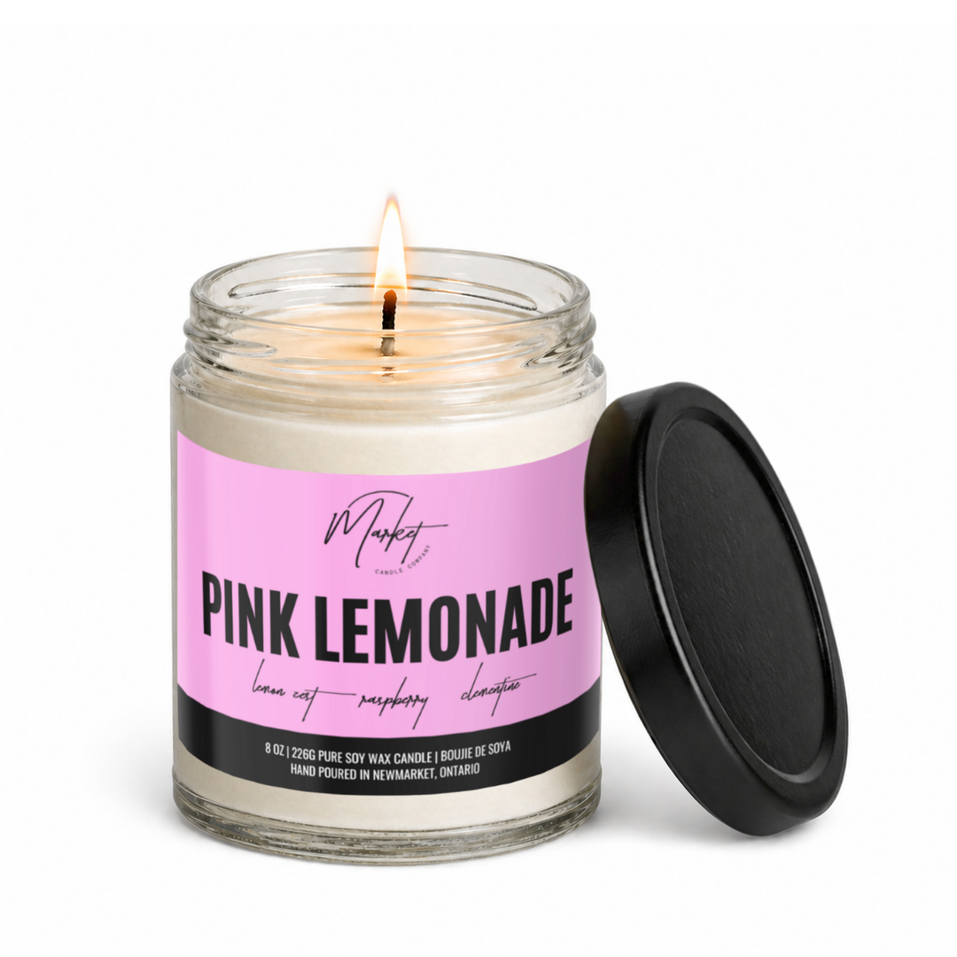 BOUGIE DE SOJA À LA LIMONADE ROSE