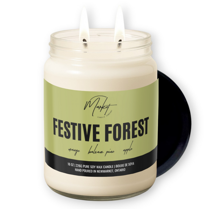 BOUGIE DE SOJA FORÊT FESTIVE
