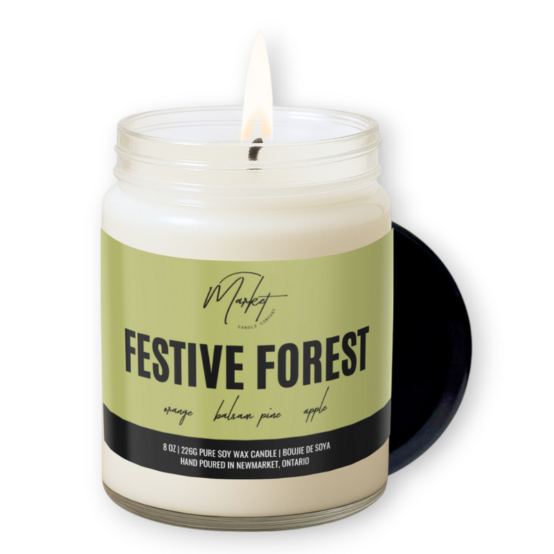 BOUGIE DE SOJA FORÊT FESTIVE