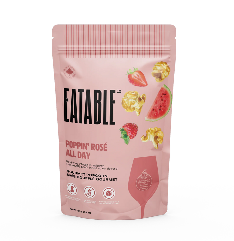 EATABLE POPCORN- POPPIN’ ROSÉ ALL DAY