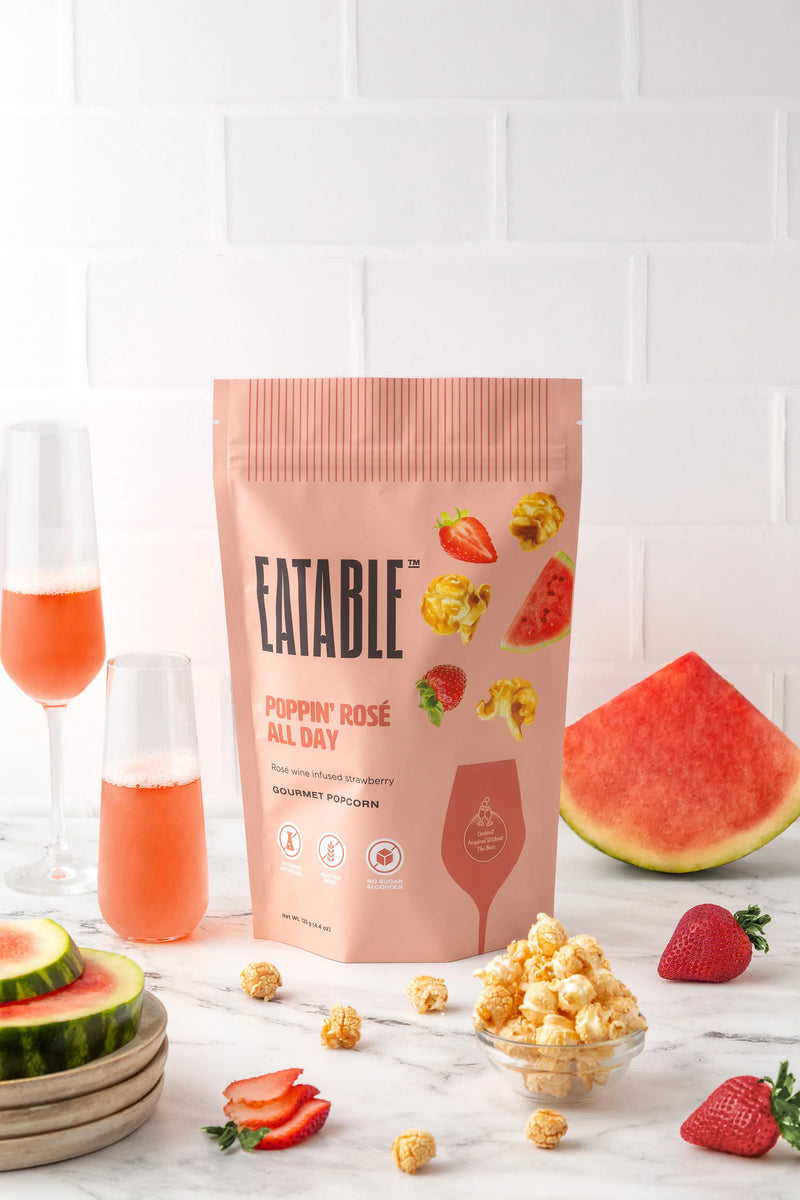 EATABLE POPCORN- POPPIN’ ROSÉ ALL DAY