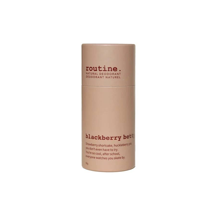 Beige deodorant container with &