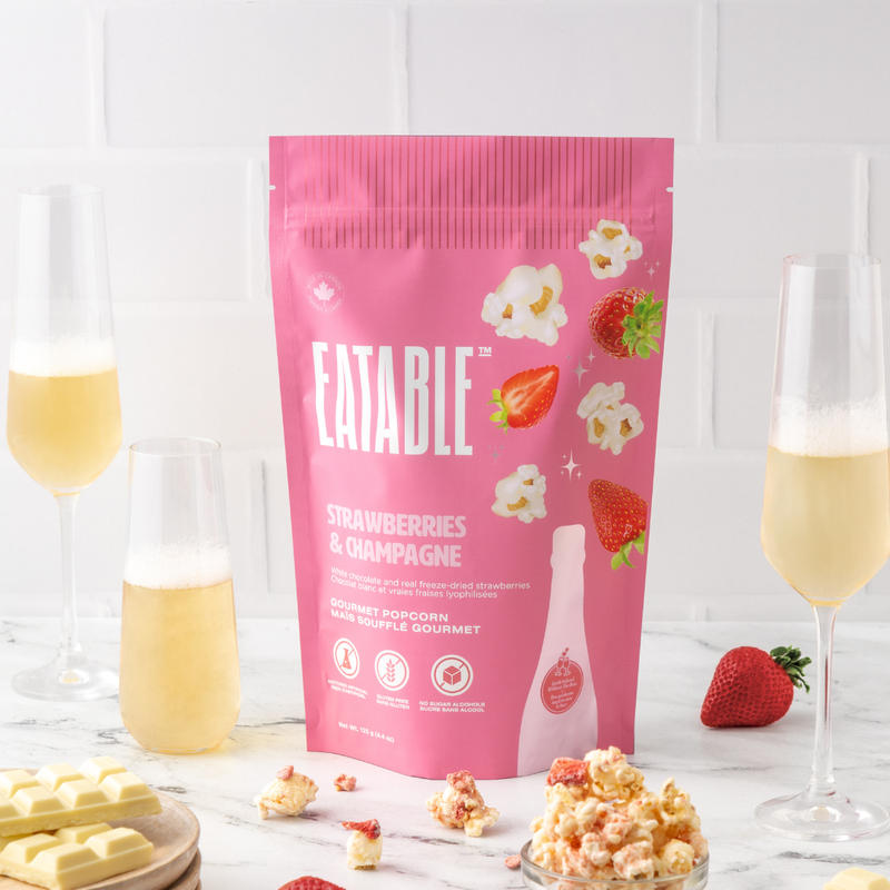 EATABLE POPCORN - STRAWBERRIES & CHAMPAGNE