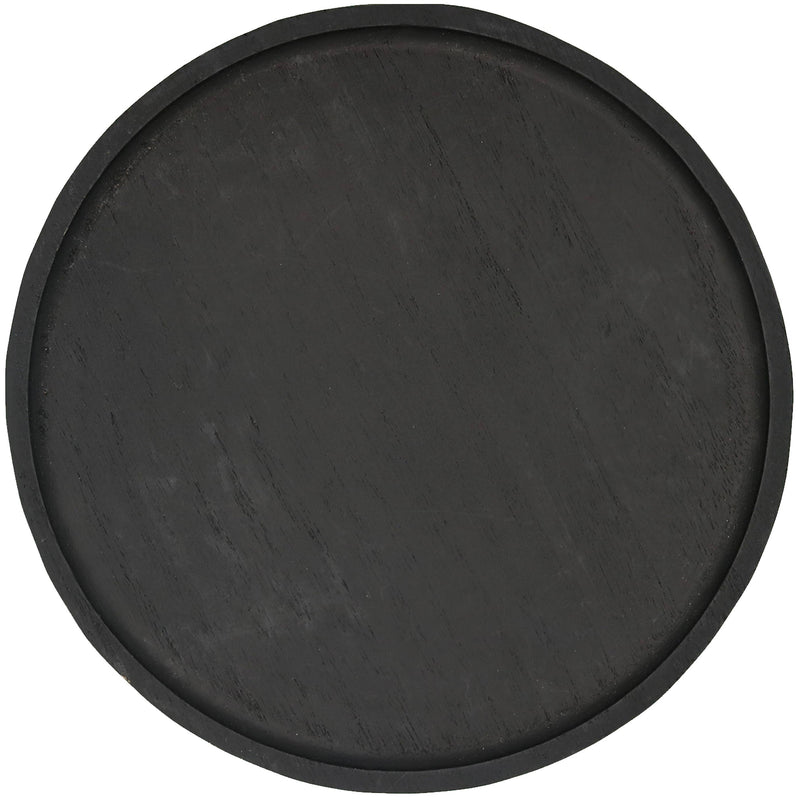 LARGE BLACK WOODEN TRAY