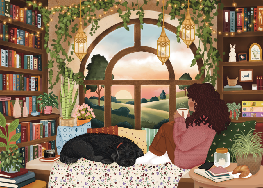 BOOK NOOK - 1000  PIECE VILLAGER PUZZLE