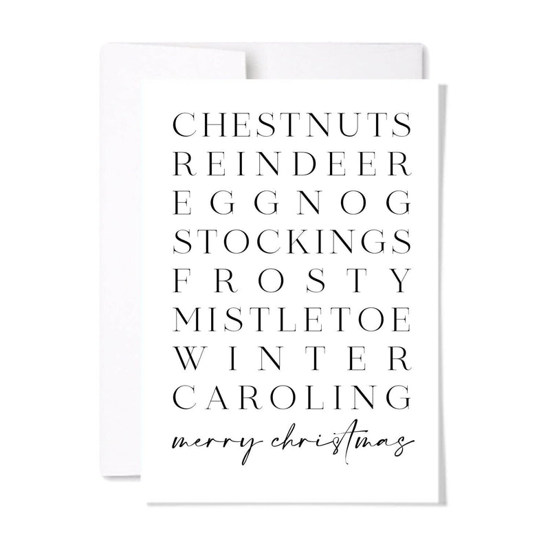 CHRISTMAS LIST CARD