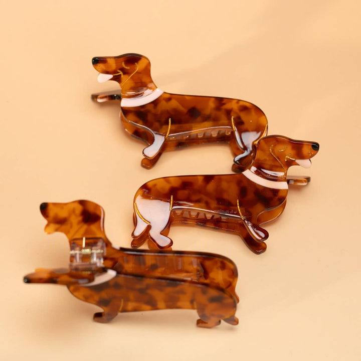 DACHSHUND HAIR CLAW CLIP