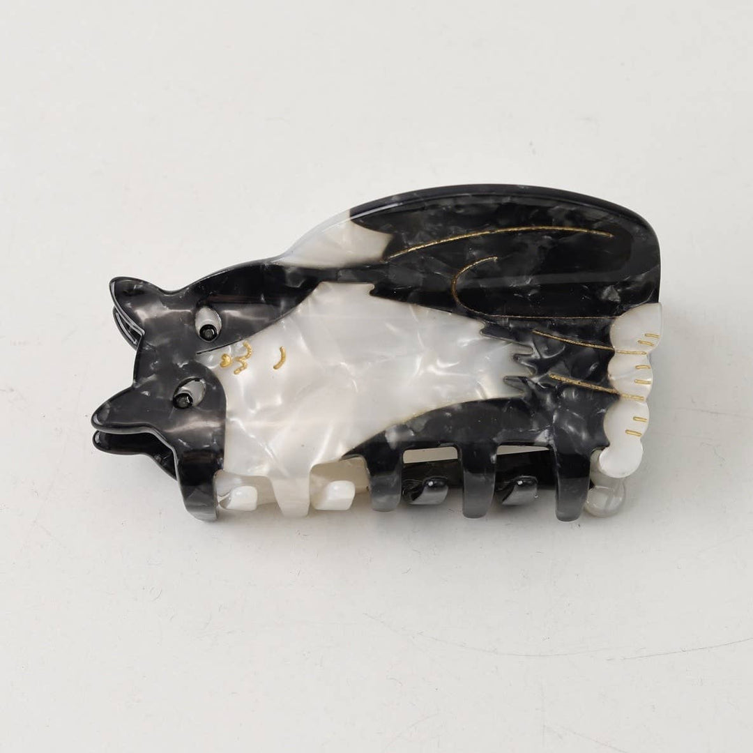 BROWN CAT HAIR CLAW CLIP
