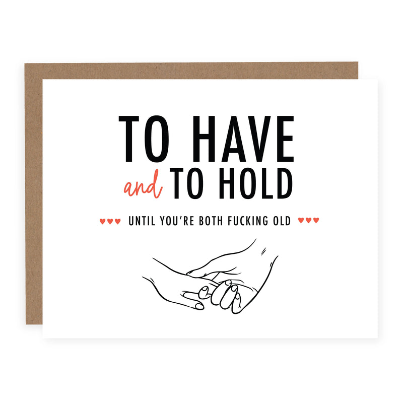 TO HAVE AND TO HOLD WEDDING CARD