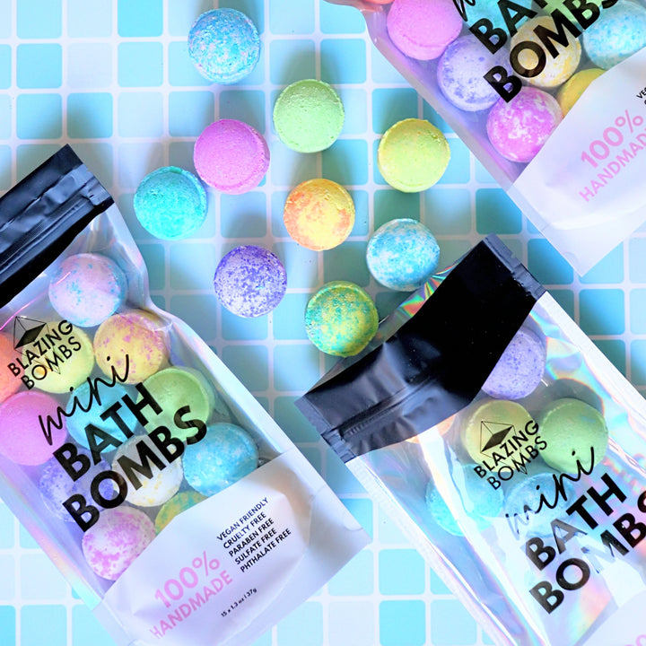 Bombes flamboyantes - Mini bombes de bain assorties